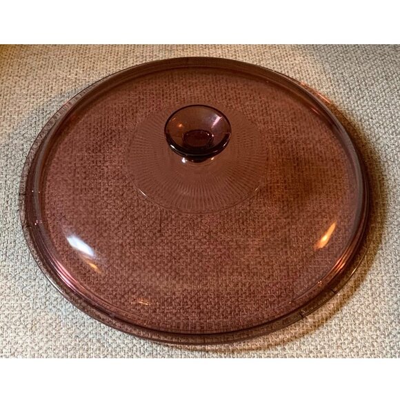 Vintage Corning Ware Visions Cranberry Pyrex Glass Replacement Lid 10" - Picture 1 of 3